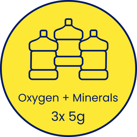 3x 5 Gallon Oxygen+Mineral Water Delivery (15g)