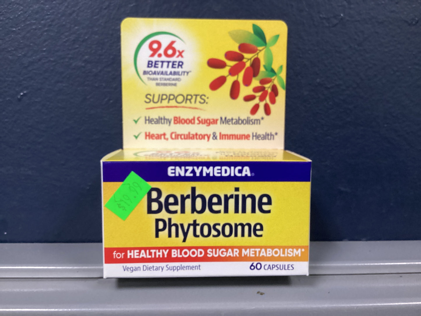Enzymedica Berberine Phytosome 60 Capsules